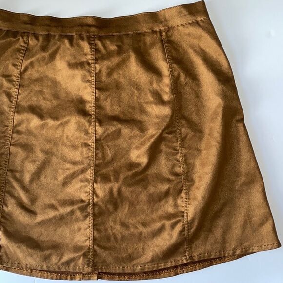 Boutique, Camel Tan, Faux Suede, Mini Skirt - Picture 5 of 14
